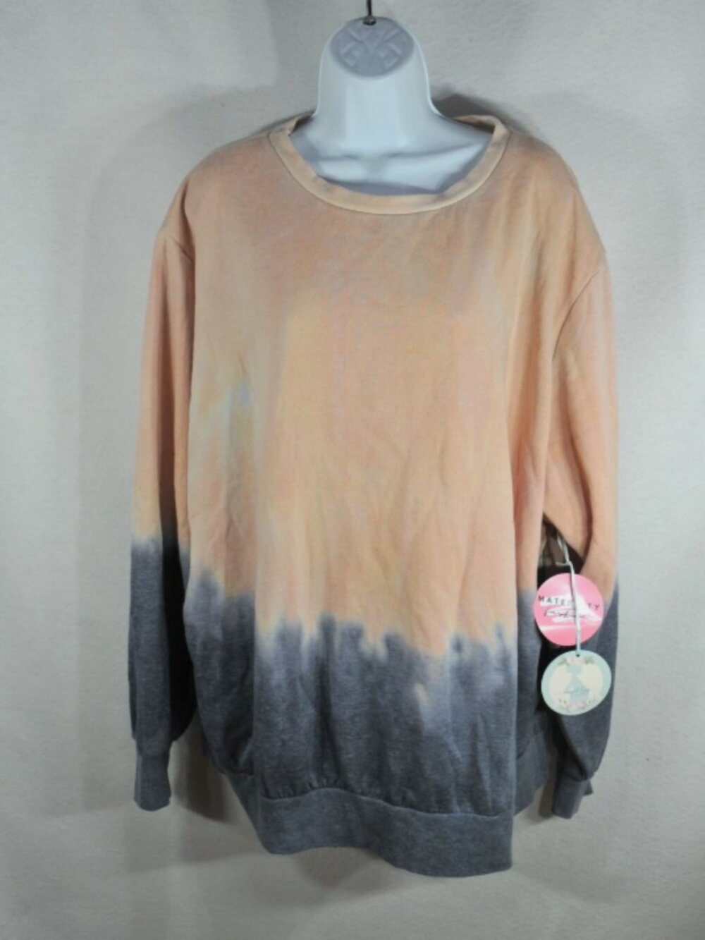 Angel Kiss Maternity Fleece Sweatshirt XL Long Sleeve Tie-Dye NWT